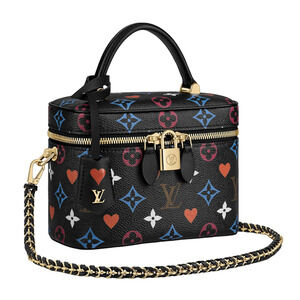 Louis Vuitton Game On Vanity PM Black Heart Monogram LV Top Handle Shoulder Bag